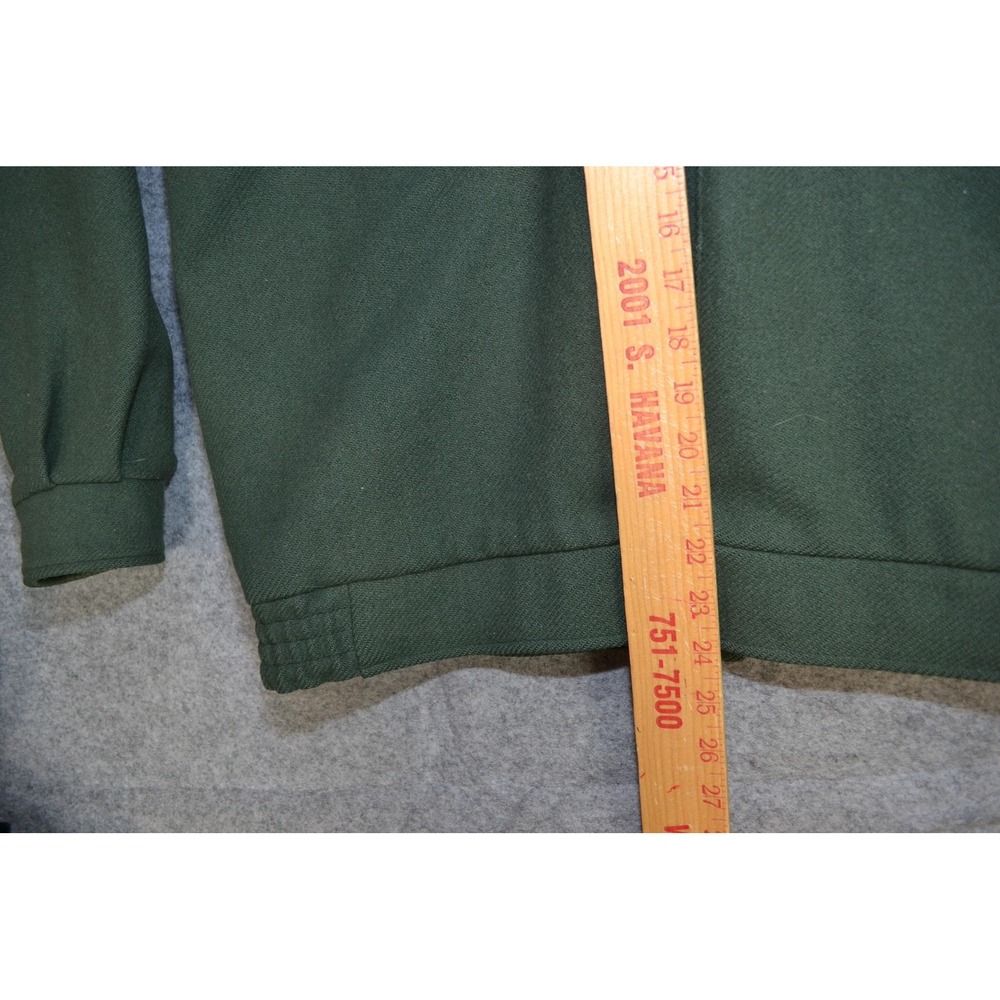 Vintage Woolrich Jacket Womens M Hunter Green Wool Bomber Zip Lined Made USA 80s - Picture 15 of 16
